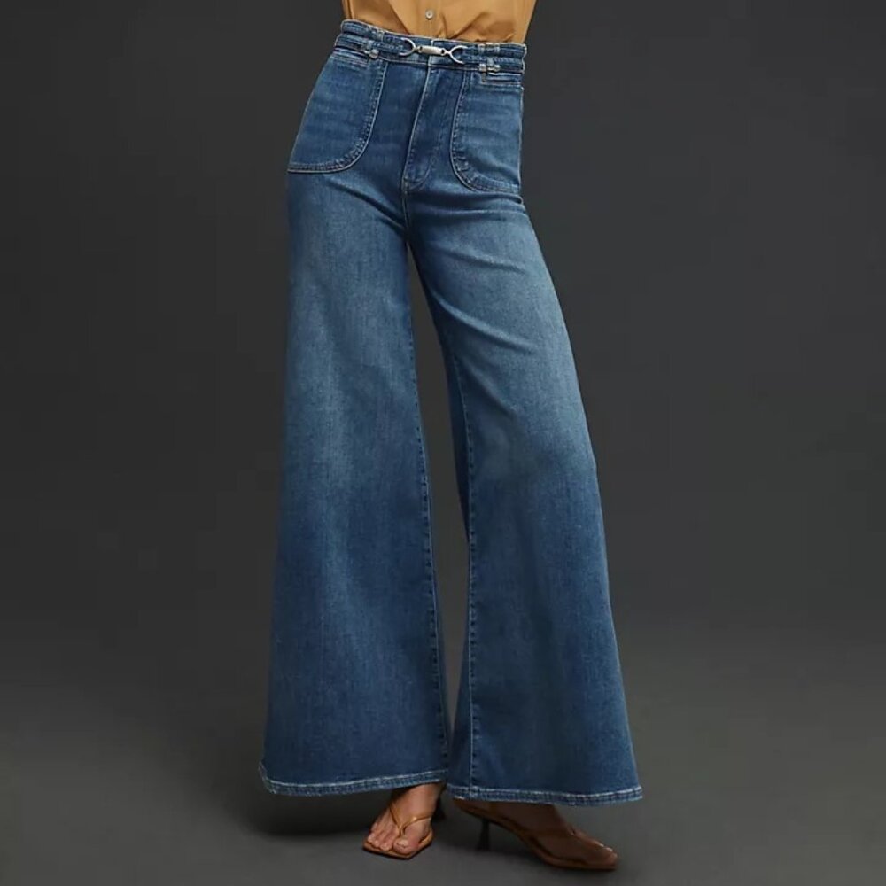 Anthropologie Pilcro Uptown High-Rise Wide-Leg Jeans 29